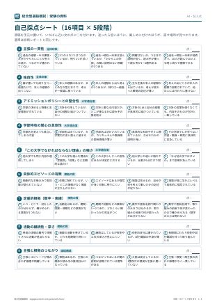 自己採点シート（16項目）（1ページ目）